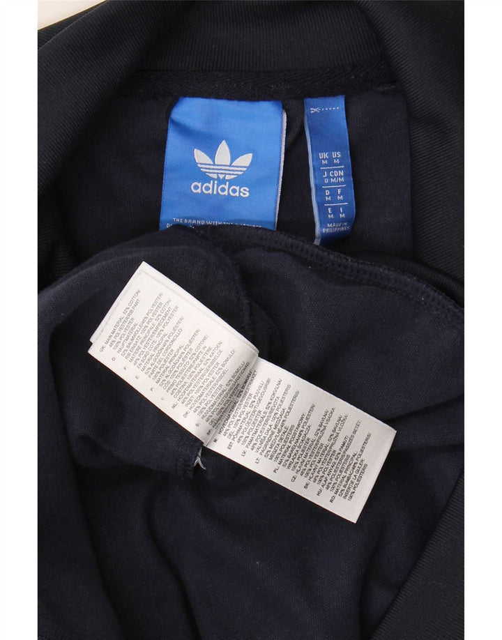 Adidas Hombre Chándal Top Chaqueta Mediana Azul Marino Algodón
