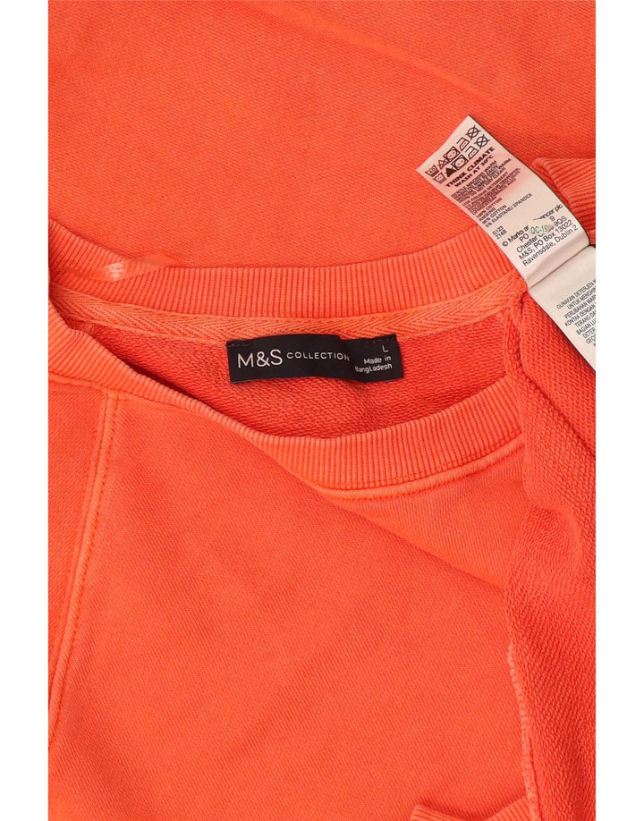 Marks & Spencer - Sudadera para hombre, talla grande, color naranja, algodón