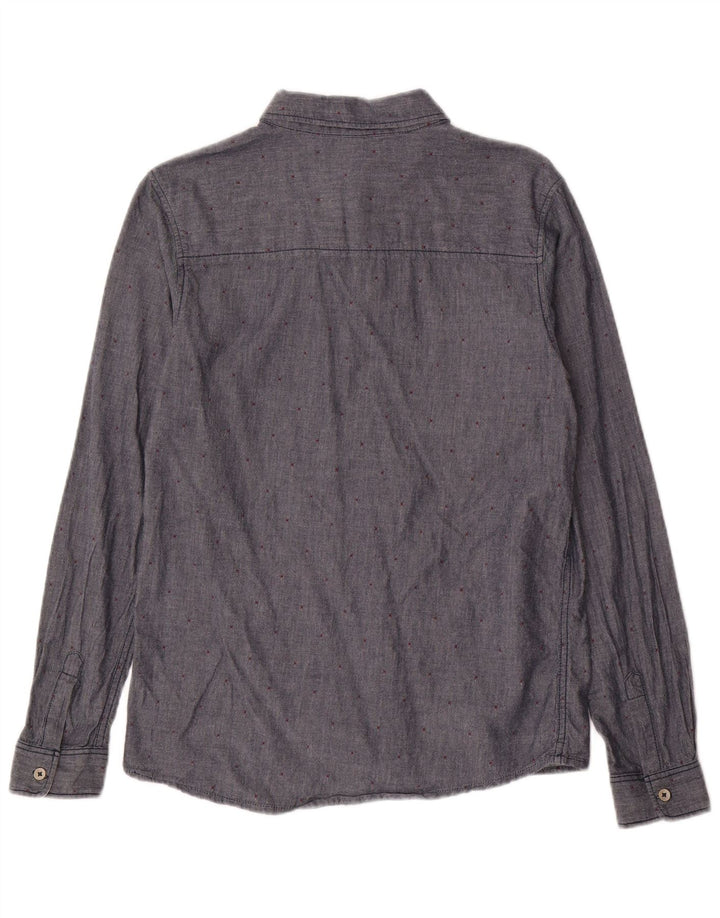 BENETTON Camisa Niño 13-14 Años 3XL Azul Marino Lunares Algodón