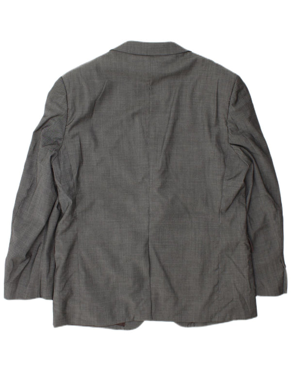 Marks & Spencer Chaqueta tipo blazer de 3 botones para hombre UK 42 Large Grey Wool