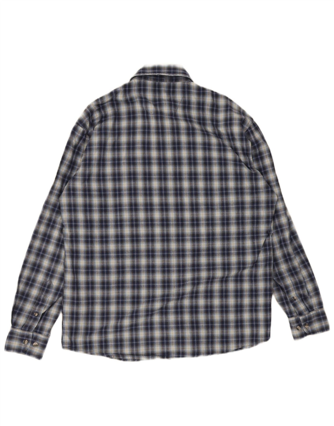 Camisa Wrangler Hombre Medium Azul Marino Cuadros Algodón