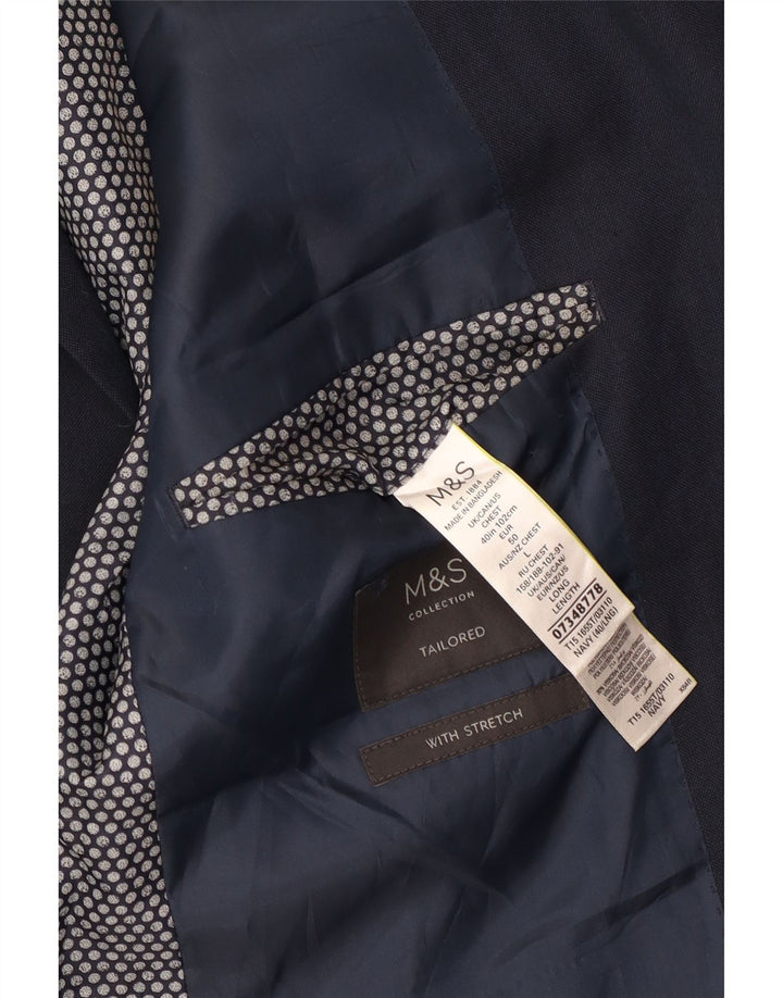 Marks & Spencer Chaqueta tipo blazer de 2 botones para hombre UK 40 Medium Azul marino