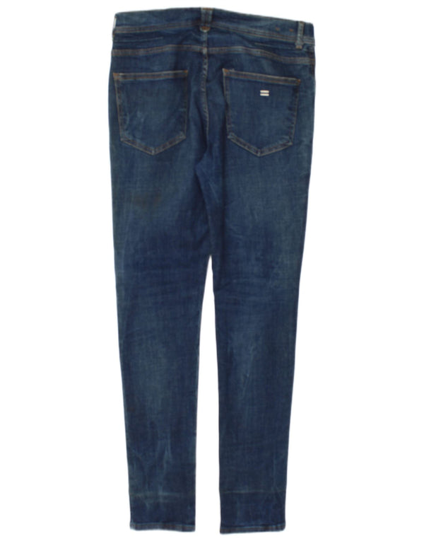 Zara Mens Slim Jeans EU 42 Large W32 L31 Algodón Azul