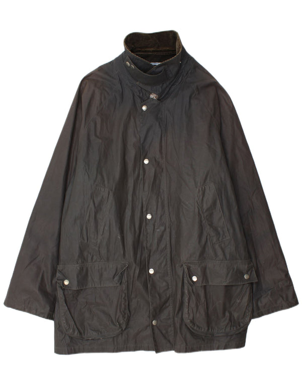 Sea Barrier Chaqueta de algodón encerado para hombre UK 42 XL Negro