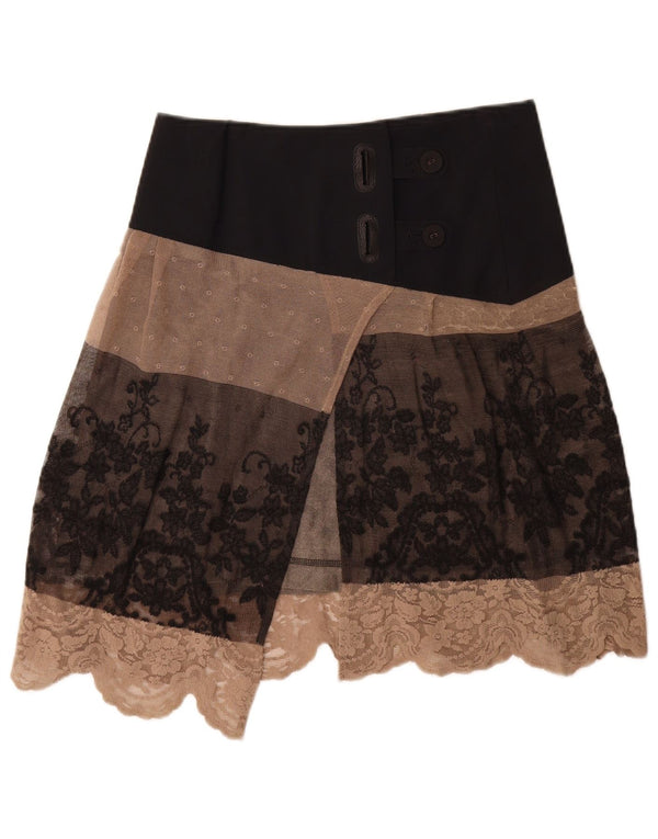 Sportalm Falda cruzada para mujer EU 36 Small W30 Poliéster floral marrón