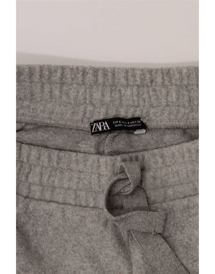 Zara Mujer Pantalones De Chándal Joggers UK 8 Small Gris Poliéster