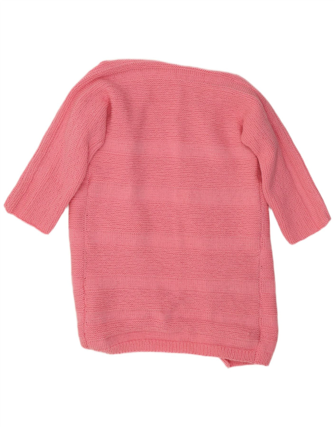 VINTAGE Mujer Longline Open Cardigan Suéter Reino Unido 14 Rosa Medio