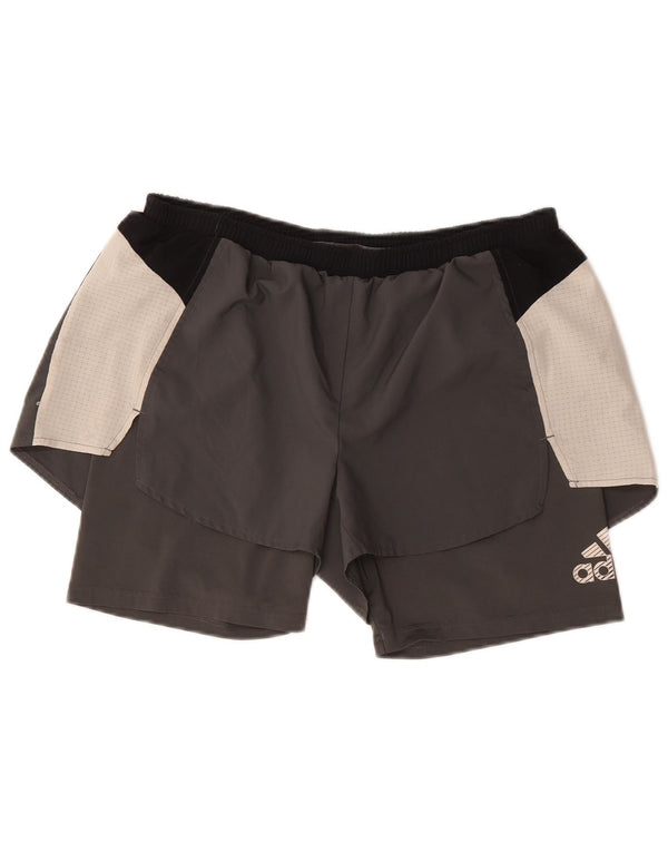 Adidas - Pantalones cortos deportivos Aeroready para mujer, talla 40, talla grande, color gris