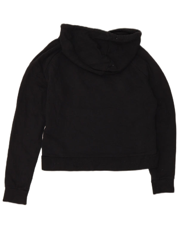Trussardi Jeans Mujer Oversize Crop Graphic Sudadera con Capucha Jersey UK 6 XS Negro
