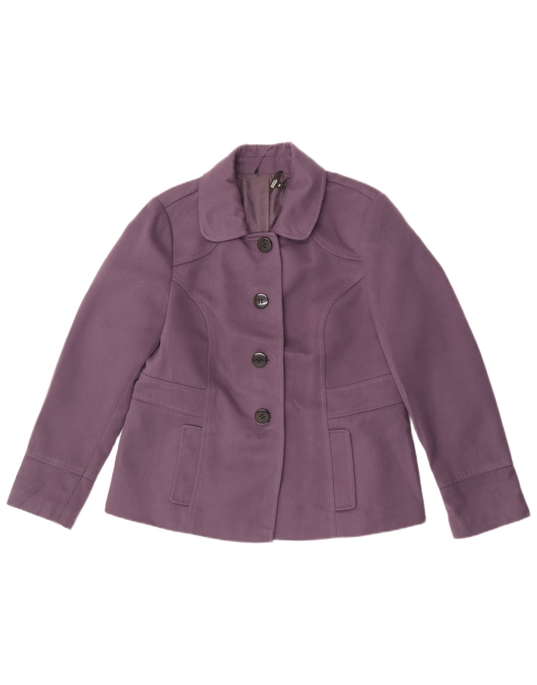 Marks & Spencer Chaqueta tipo blazer de 4 botones para mujer UK 46 Poliéster morado grande
