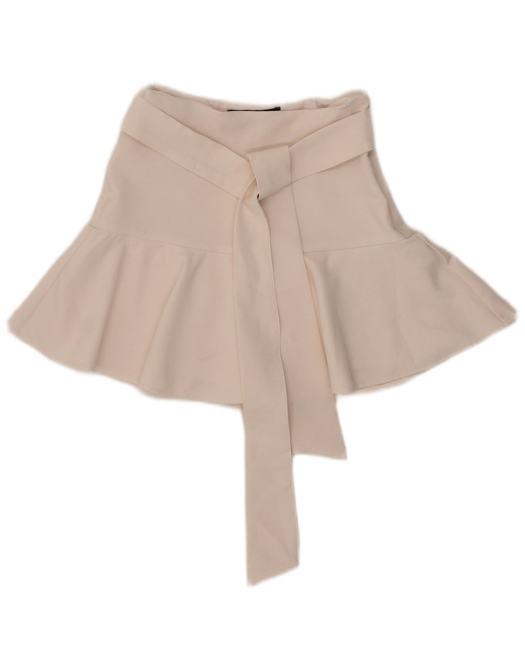 Zara Mujer Falda Pantalón XS W24 Blanco Poliéster