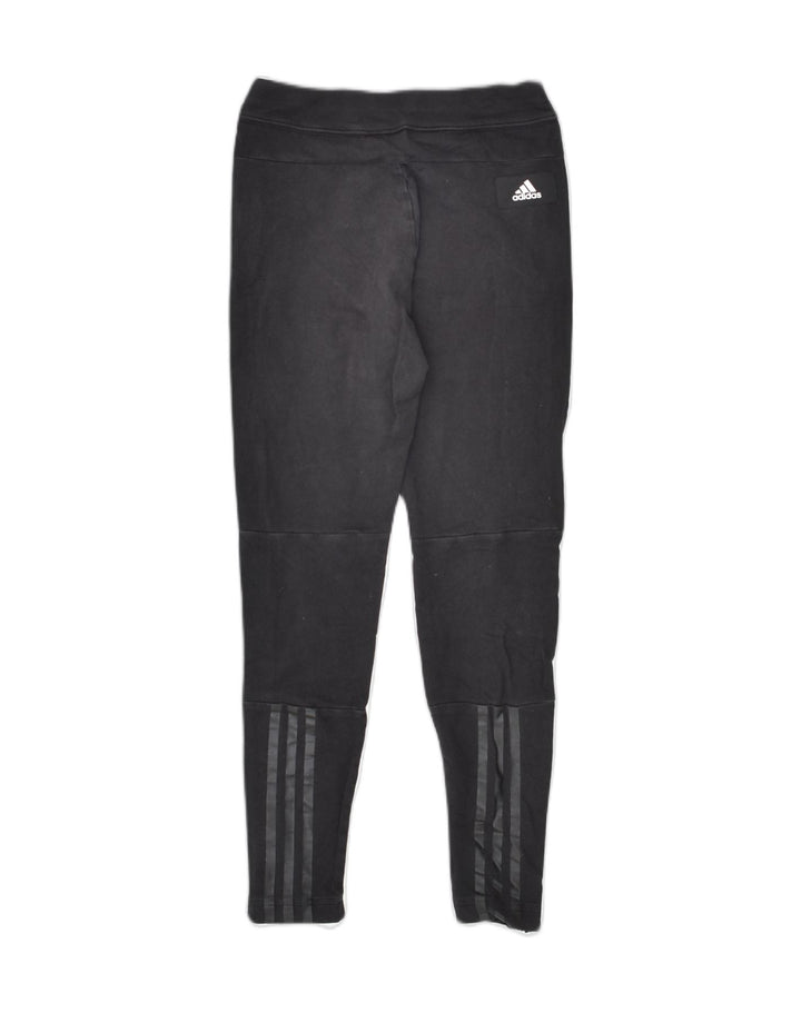 ADIDAS Girls Tracksuit Trousers 9-10 Years Black Cotton | Vintage Adidas | Thrift | Second-Hand Adidas | Used Clothing | Messina Hembry 