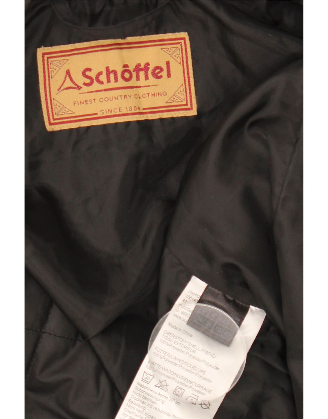 Schoffel Chaqueta acolchada extragrande para mujer UK 10 Small Poliéster negro