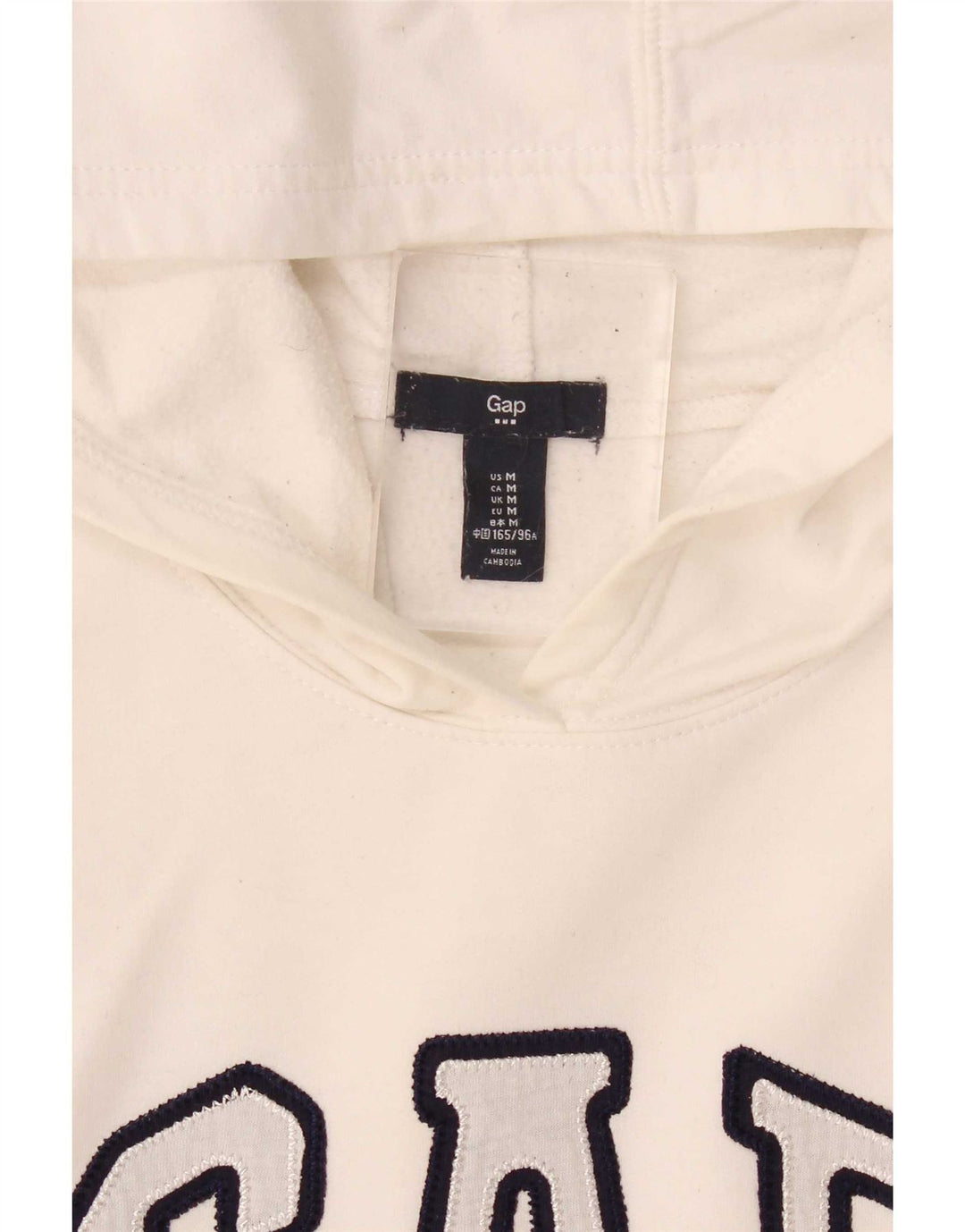 Gap - Sudadera con capucha para mujer, diseño gráfico, talla 40, color blanco
