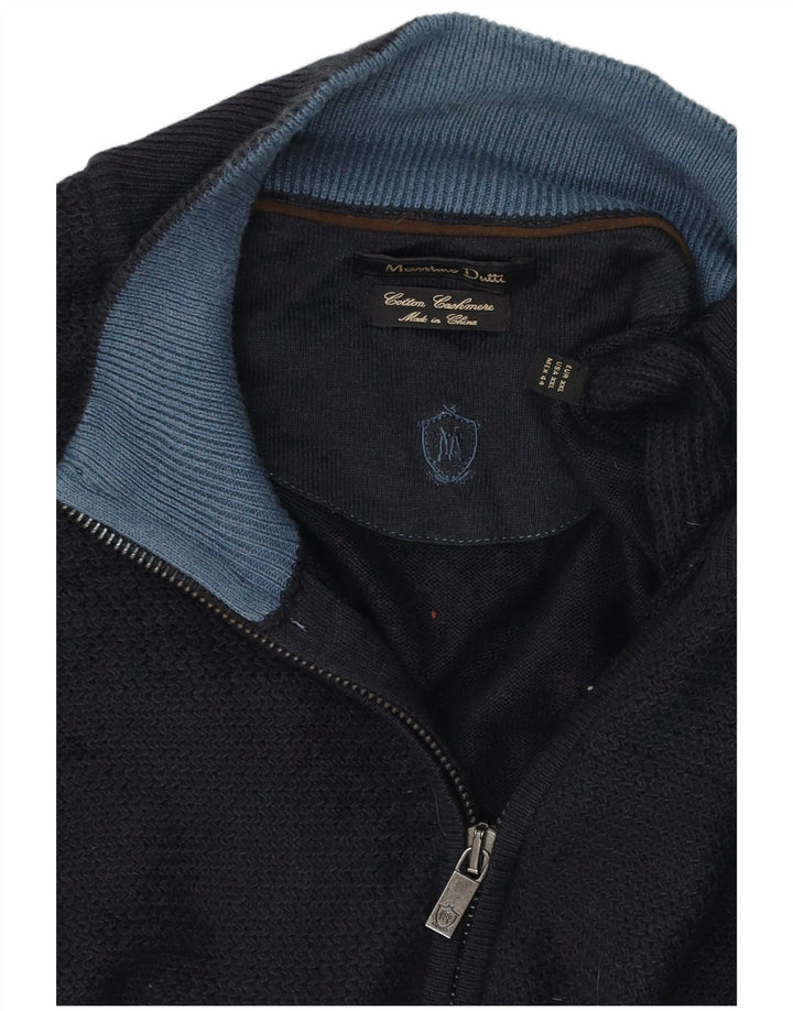 Massimo Dutti Hombre Chándal Top Chaqueta 2XL Azul Marino Algodón