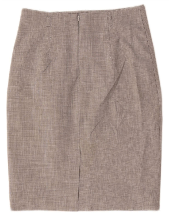 Marks & Spencer Falda lápiz para mujer UK 10 Small W30 Poliéster gris