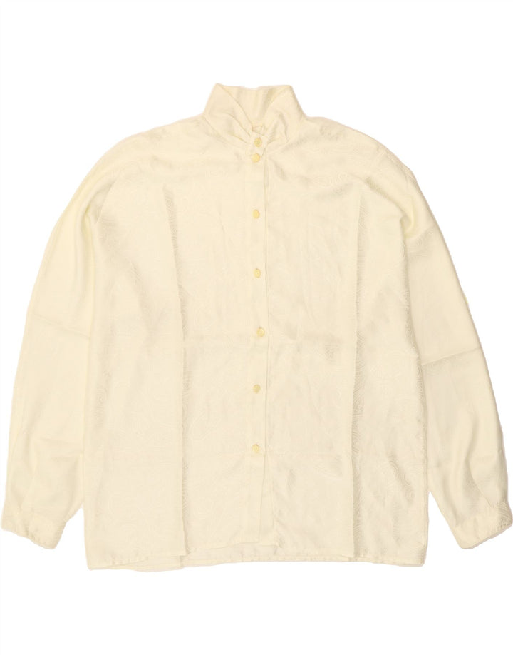 VINTAGE Womens Shirt UK 20 2XL Off White Polyester Vintage Vintage and Second-Hand Vintage from Messina Hembry 