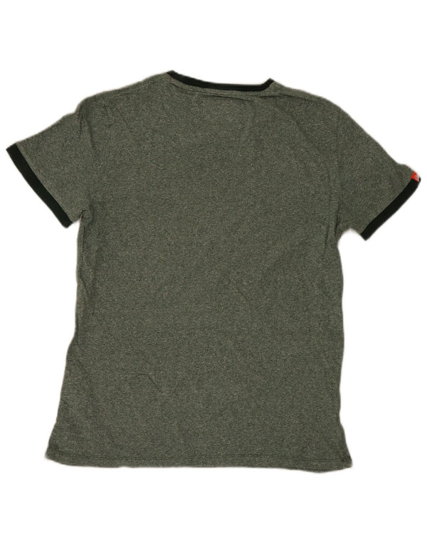 Superdry Camiseta para hombre Top Large de algodón moteado verde