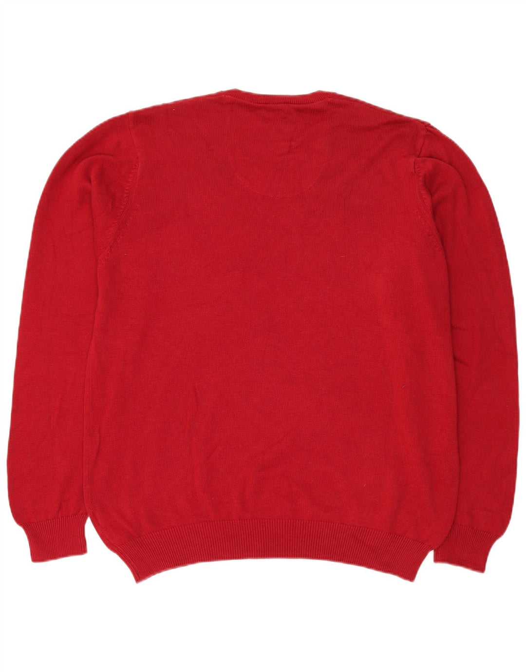 MARKS & SPENCER Suéter tipo jersey con cuello en V y ajuste regular para hombre Algodón rojo grande