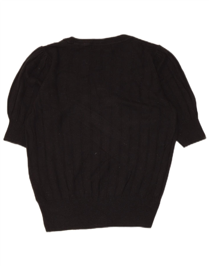 Marks & Spencer Jersey con Cuello Barco para Mujer UK 10 Small Black