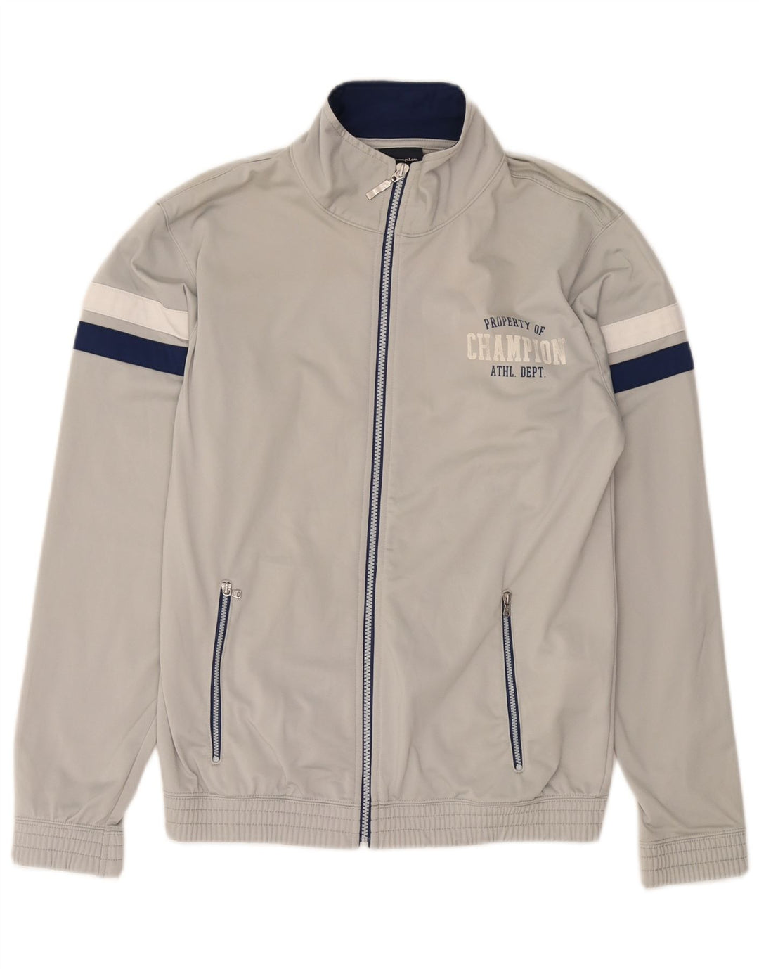 CHAMPION Chaqueta de chándal para hombre Poliéster gris medio