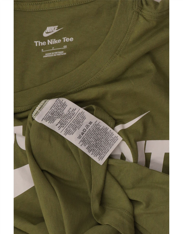 Nike - Camiseta gráfica para hombre, talla pequeña, algodón verde