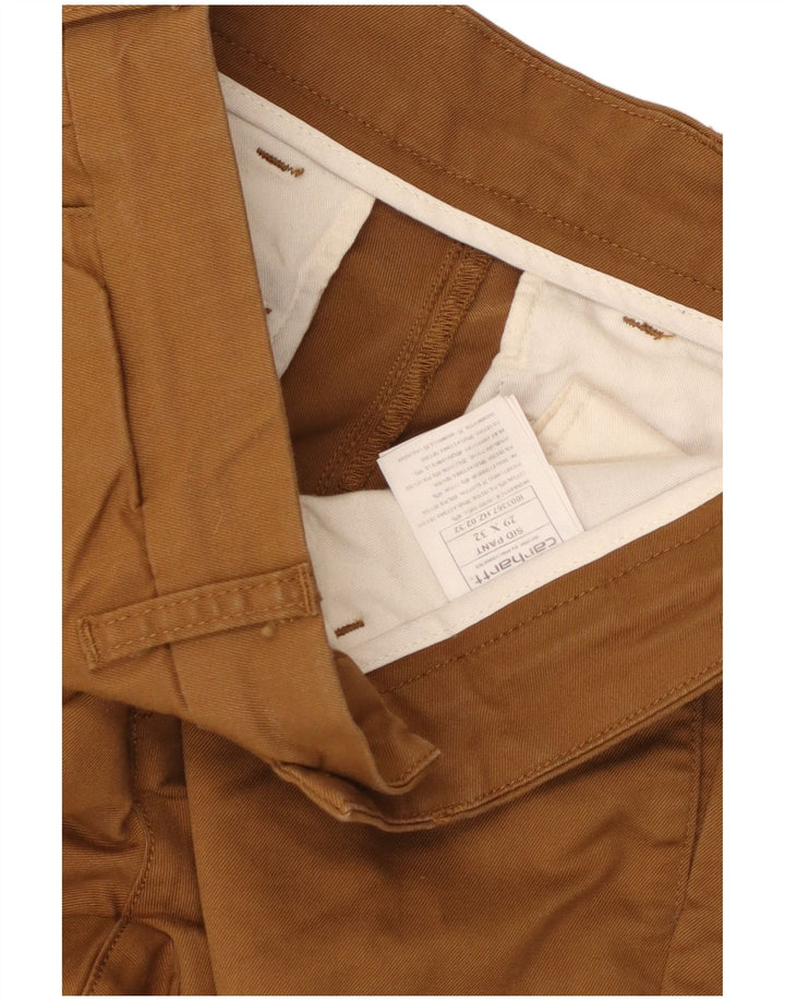 Carhartt Hombre Sid Slim Chino Pantalones W29 L32 Algodón Beige