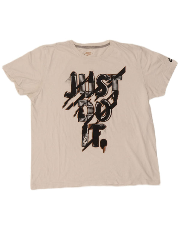 Nike Mens Slim Fit Graphic Camiseta Top 2XL Blanco