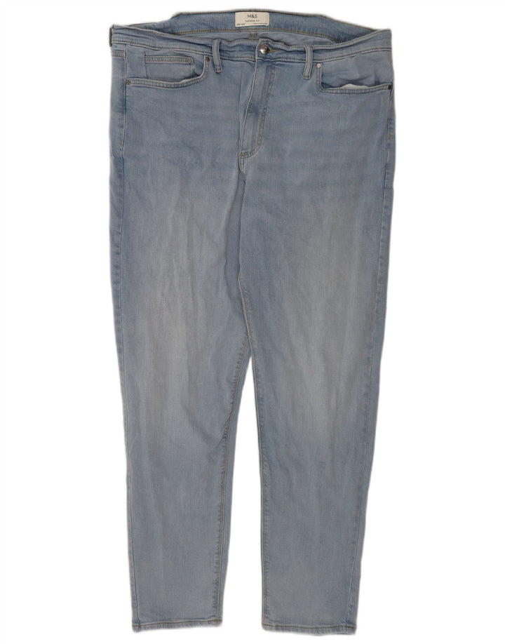 Marks & Spencer Vaqueros cónicos para hombre W38 L30 Algodón azul