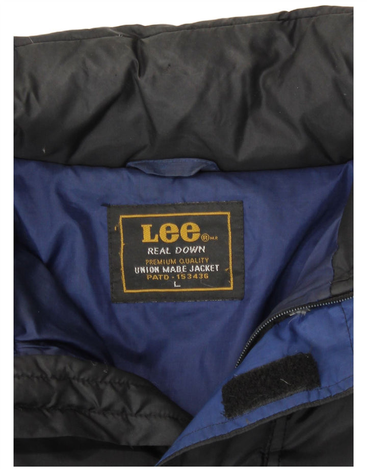 Lee Chaqueta acolchada para hombre UK 40 Large Poliéster negro