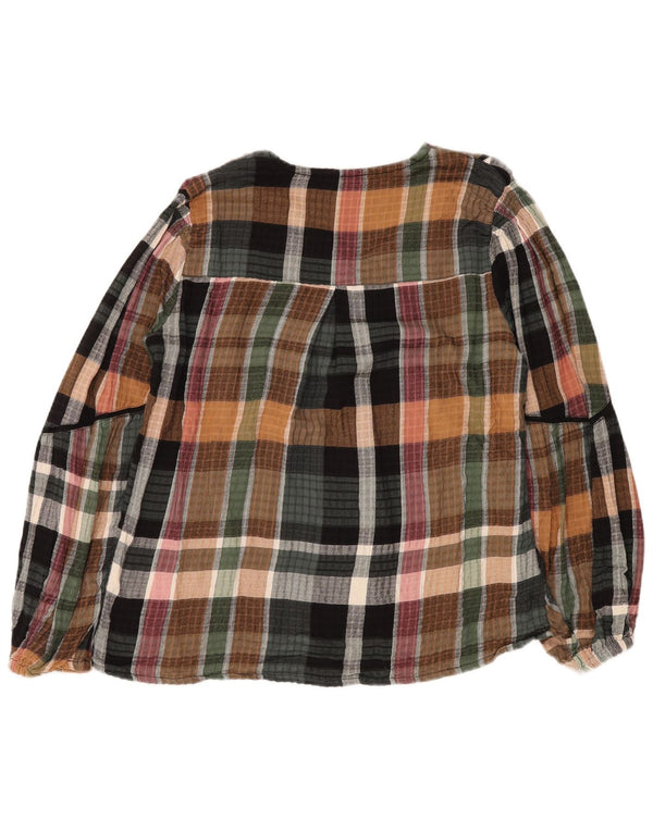 FAT FACE Blusa de manga larga para mujer UK 40 Medium Multicolor Check