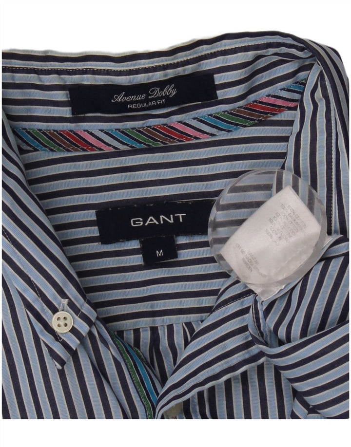 Camisa Gant Regular Fit De Algodón A Rayas Azul Medio |
