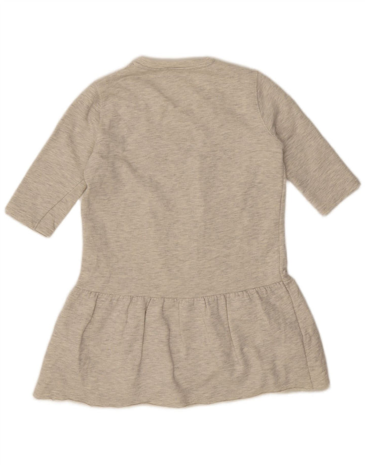 Zara Vestido Túnica Mujer UK 40 Pequeño Poliéster Moteado Gris