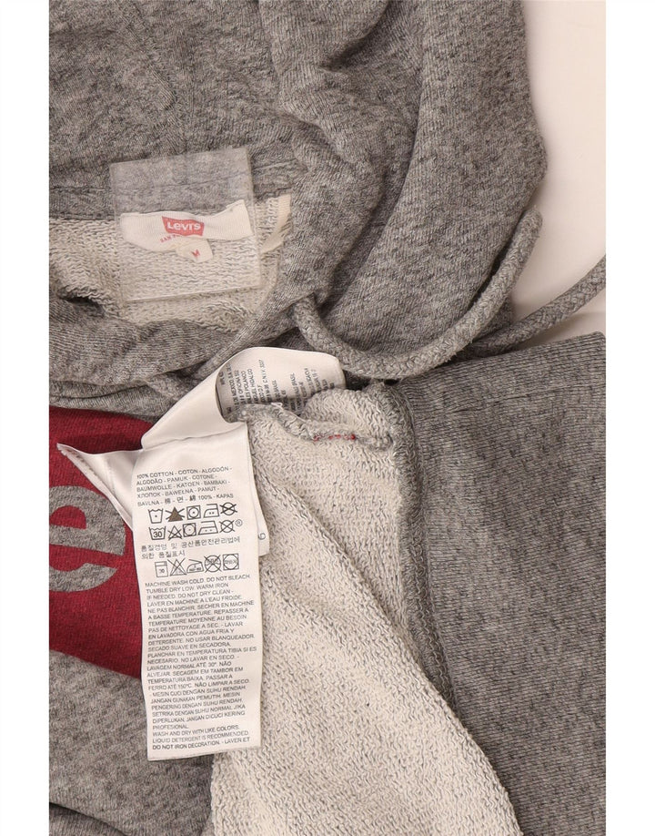 Levi's Hombre Sudadera Con Capucha Gráfica De Algodón Moteado Gris Medio