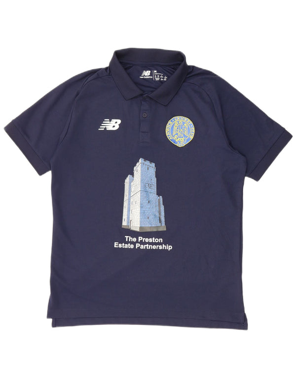 New Balance Polo gráfico para hombre Poliéster azul marino medio