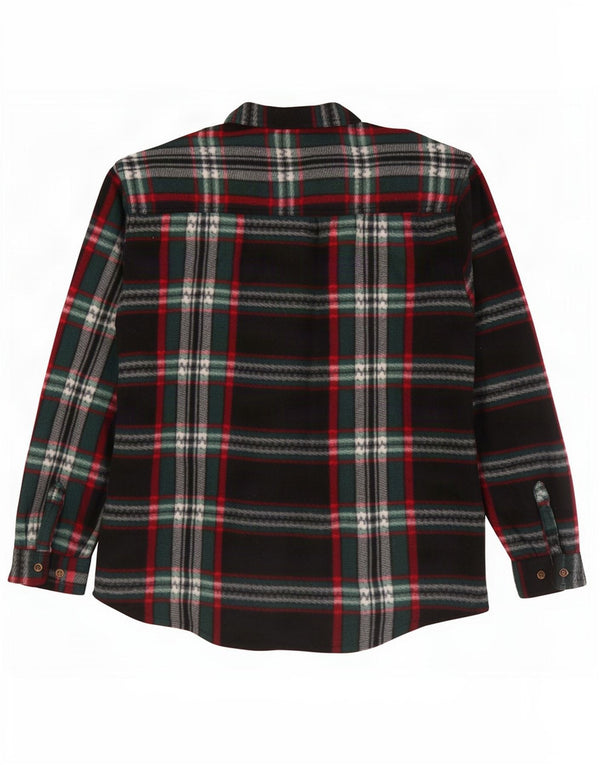Camisa polar vintage para hombre XL Poliéster a cuadros multicolor