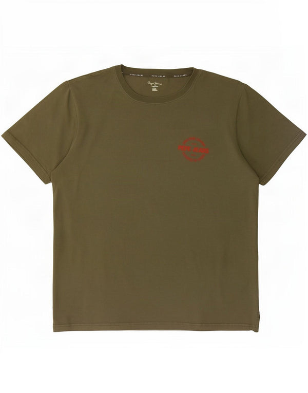 PEPE Jeans Camiseta Regular para Hombre Top Grande Caqui Algodón