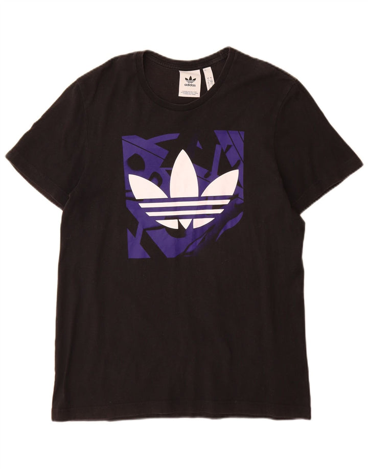Adidas - Camiseta gráfica para hombre, talla pequeña, color negro