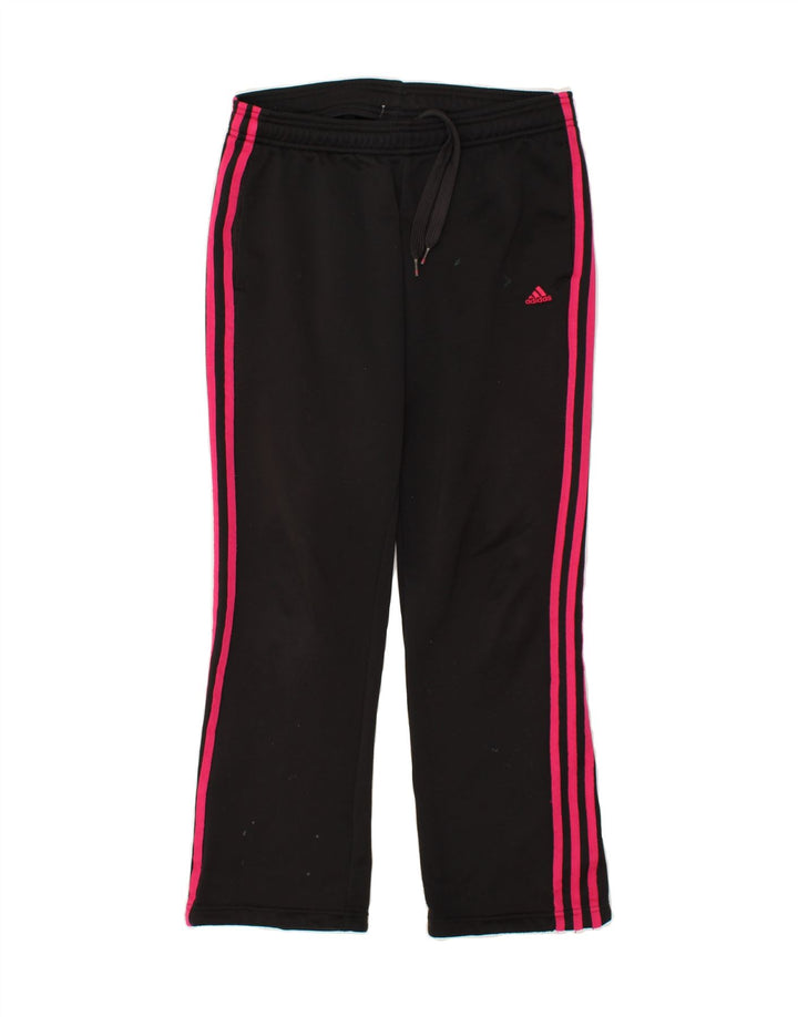 ADIDAS Mujer Climalite Chándal Pantalones UK 8/10 Pequeño Negro Poliéster