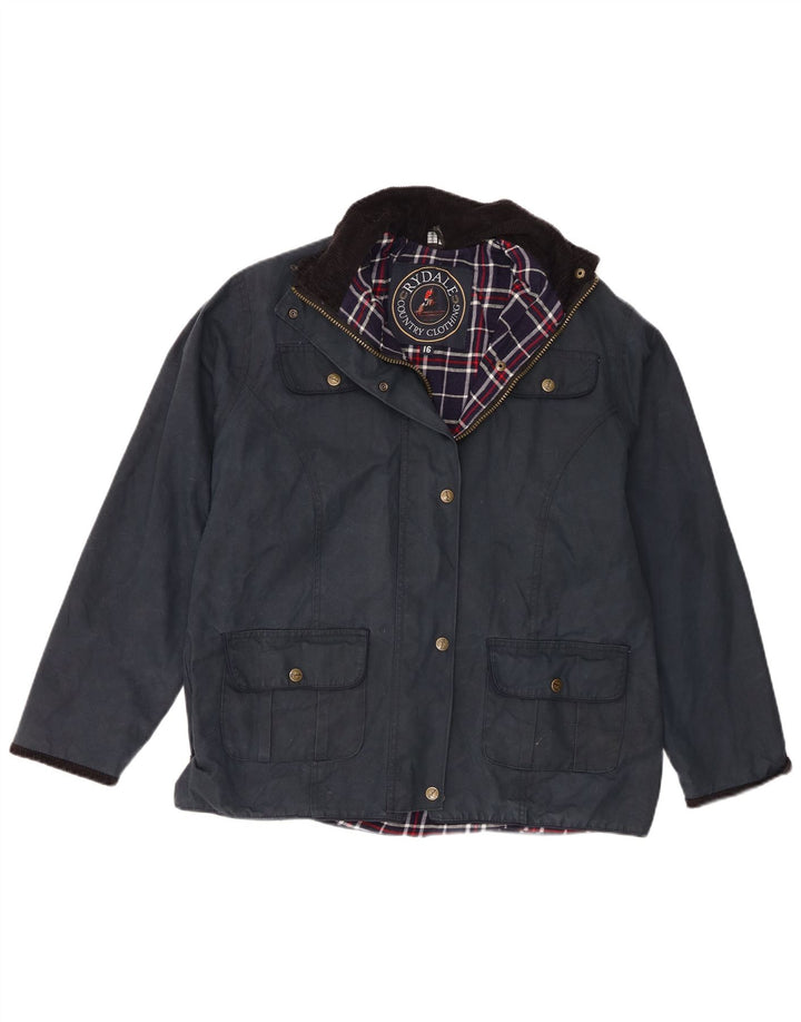 Rydale Chaqueta de algodón encerado para mujer Reino Unido 46 Grande Azul marino