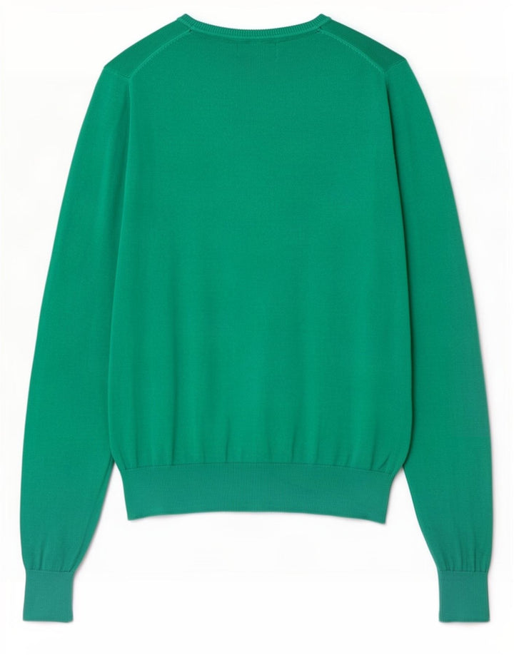 Refrigue Jersey Con Cuello Barco Para Hombre Algodón Verde Medio
