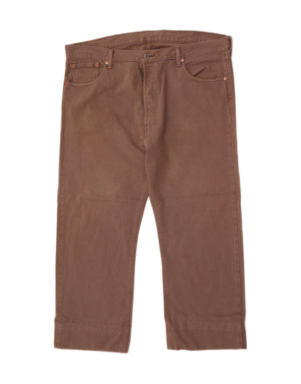 Levi's Hombre 501 Pantalones Cortos Rectos W42 L27 Algodón Marrón
