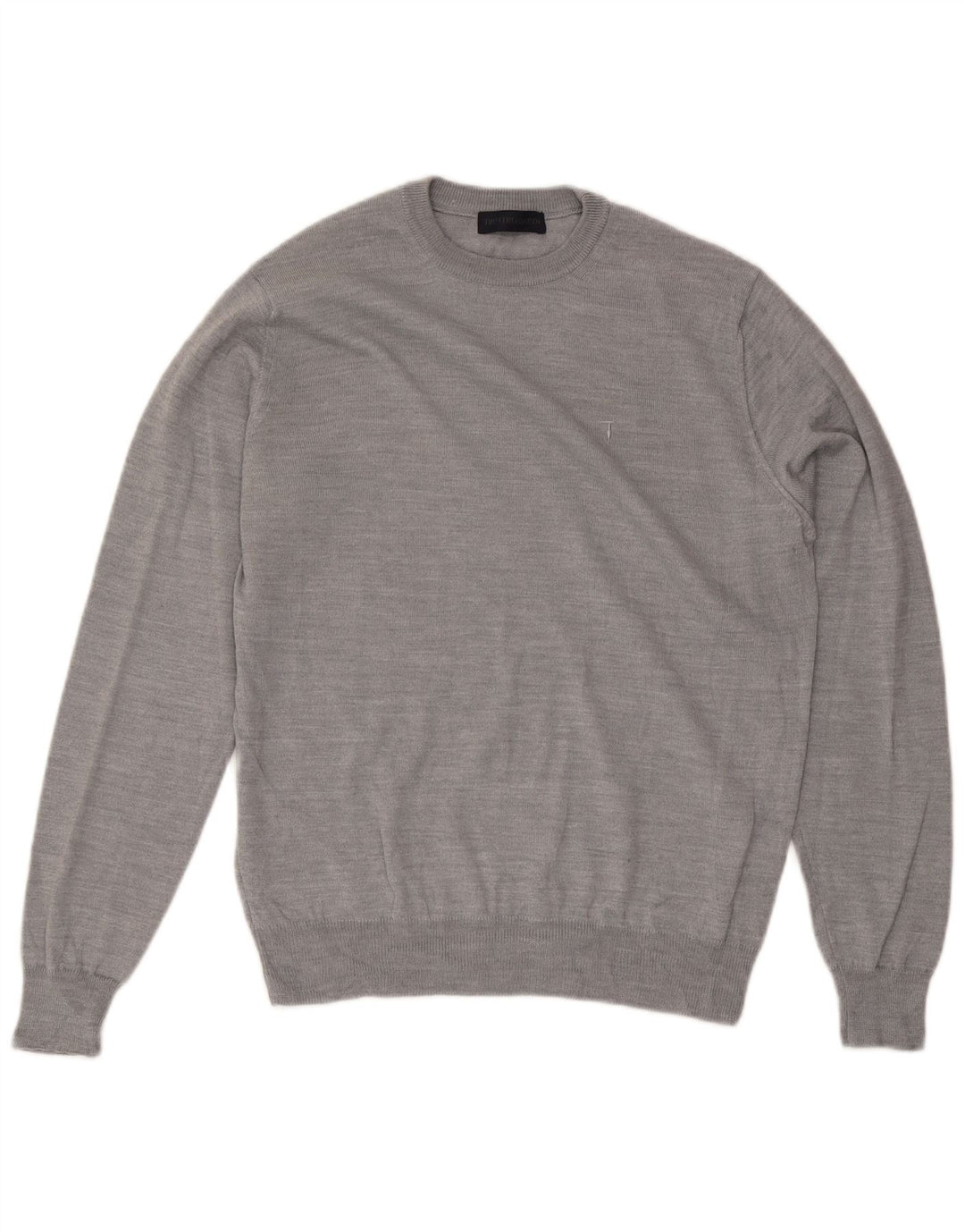 Jersey Trussardi Hombre Con Cuello Redondo De Lana Gris Medio