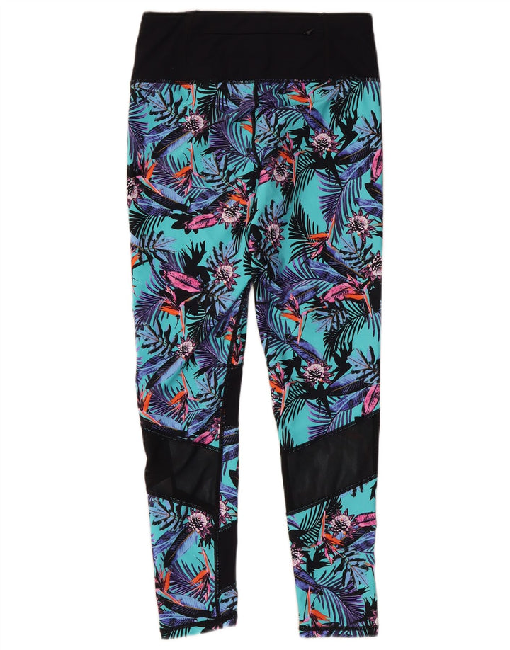 Superdry Leggings cortos gráficos para mujer, talla 40, talla mediana, multicolor floral