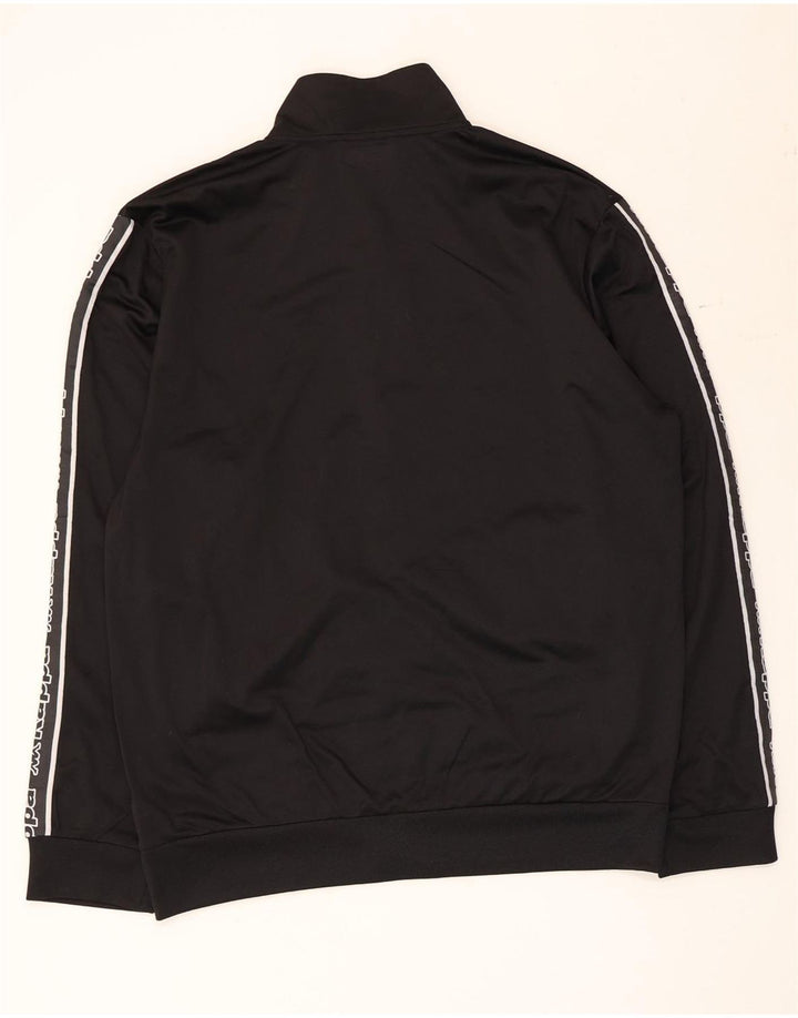 Kappa Mens Graphic Chándal Top Chaqueta XL Poliéster Negro