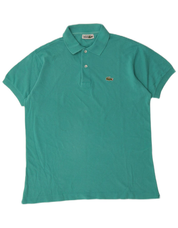 Lacoste Mens Polo Shirt Size 4 Medium Turquoise Cotton