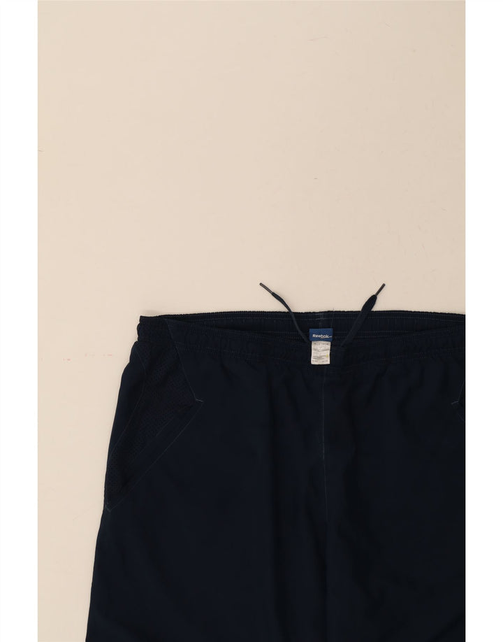 REEBOK Mens Tracksuit Trousers Large Navy Blue Polyester Vintage Reebok and Second-Hand Reebok from Messina Hembry 