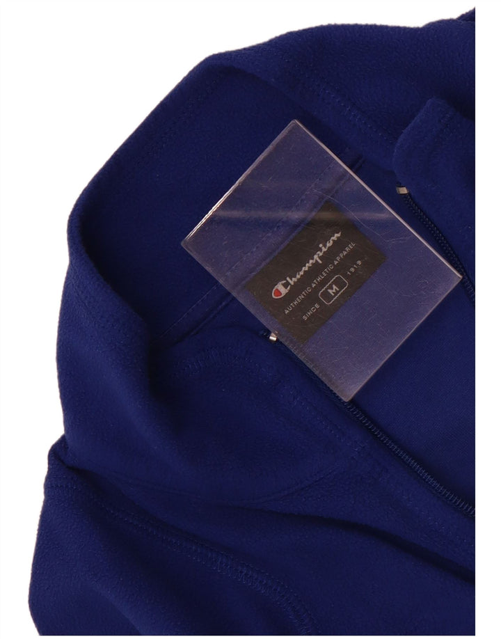 Champion Jersey de forro polar con cuello y cremallera para mujer UK 12 Azul medio