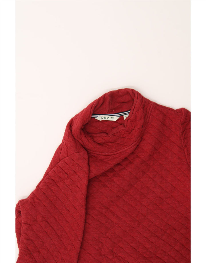 ORVIS Womens Oversized Sweatshirt Jumper UK 10 Small Red Argyle/Diamond Vintage Orvis and Second-Hand Orvis from Messina Hembry 