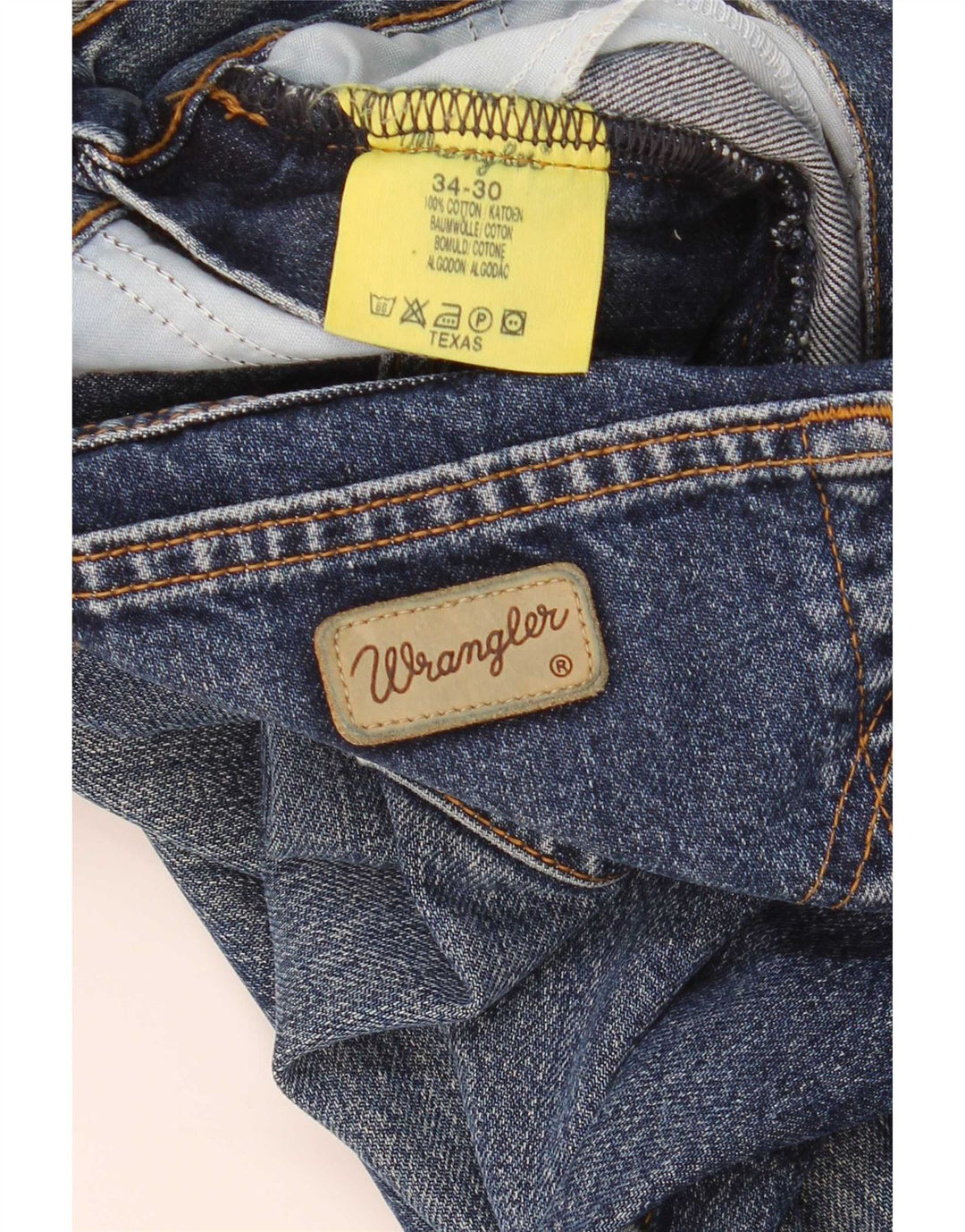 Vaqueros Wrangler Hombre Rectos W34 L30 Algodón Azul